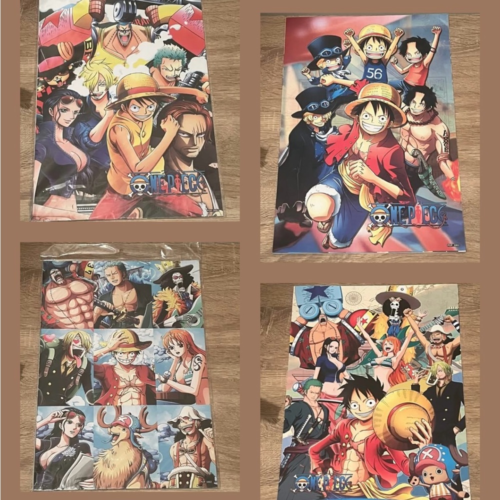 Anime Pop-3002 One Piece Posters Lot - 8 Altogether 16.5”h X 11.25”w - NEW